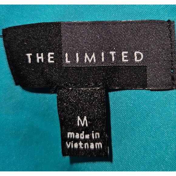 The Limited Woman SZ M Maxi Dress  Shift T back Lined Geometric Print Side Slit - Picture 7 of 9